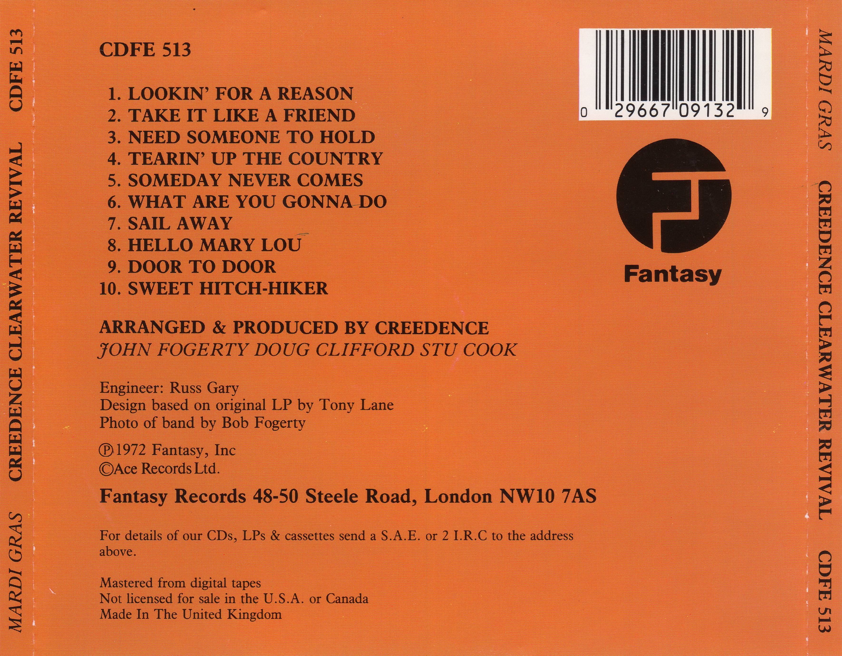 Creedence Clearwater Revival Mardi Gras [ak Uk]